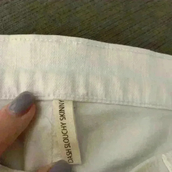 Rag & Bone Dash Slouchy Skinny White Distressed Jeans - Picture 4 of 10